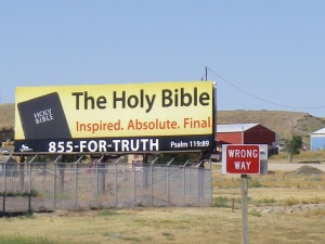 Holy Bible billboard